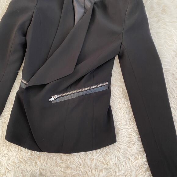 H&M Black Structured Open Front Blazer, size 8 - Picture 4 of 8